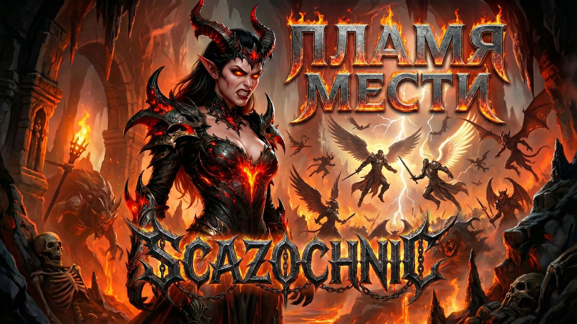 Scazochnic - Пламя мести (Коллаб с Ash AI) | Heavy metal | авторские стихи | AI смотреть онлайн