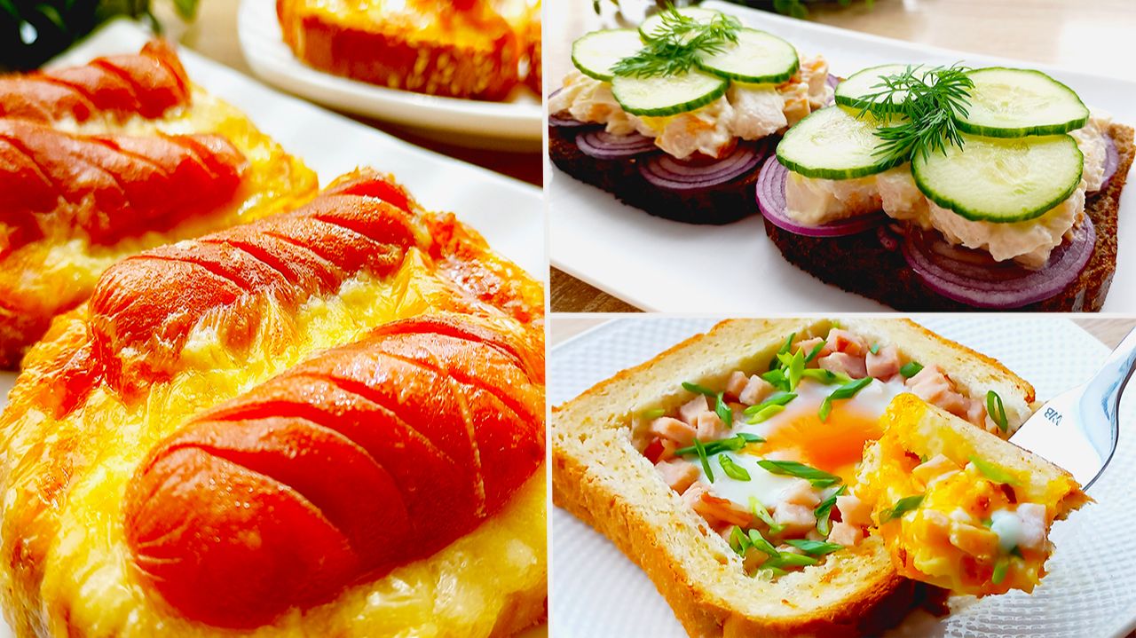 Хрустящие бутерброды за 5 минут ! Лучший завтрак или перекус на каждый день! 🔝 Топ-3 потрясающих