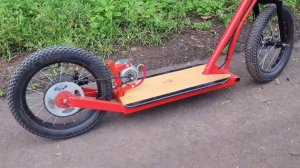 Электросамокат с двигателем от электроусилителя руля