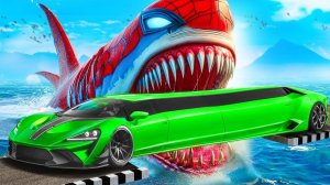 Сможет ли ламба проехать мегалодона в гта 5 ? - эксперимент в gta 5