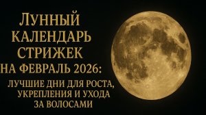 «Лунный календарь стрижек на февраль 2026: лучшие дни для роста, укрепления и ухода за волосами 🌕✨»