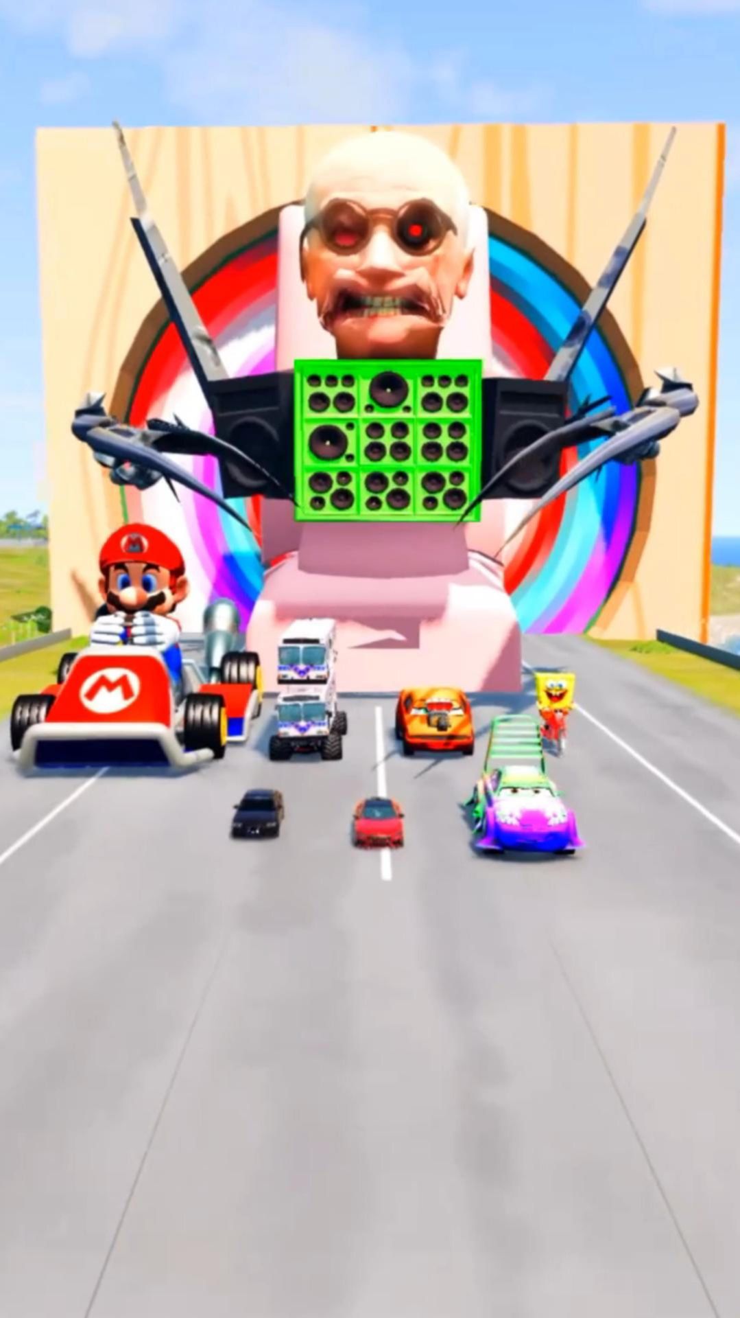 Большой Skibidi Туалет Против лежащего полицейского | Beaming drive смотреть онлайн