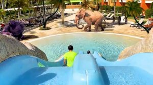 Майя и Мия в бассейне с разноцветными шариками