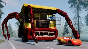 Эпический побег из Зомби, Пожирателя Молний Маккуина и Пожирателя Грузовиков_BeamNG.Drive