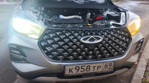 Установил светодиодные лампы в ближний свет и габариты Chery Tiggo 4 Pro.