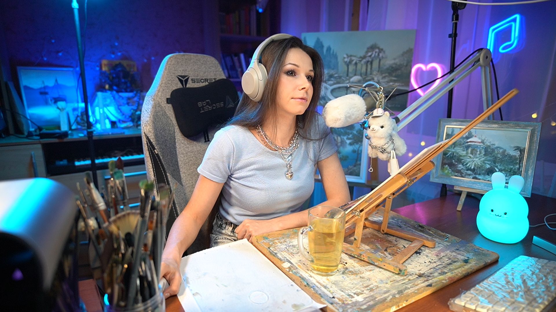 🎨КАРТИНА МАСЛОМ НА СТРИМЕ #ламповыйстрим #девушкастримит #живопись #картина #рисование смотреть онлайн