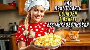 Как приготовить попкорн без микроволновки в пакете