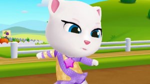 Мультики для детей Бегалки - Гимнастка Анджела на скейтборде "Звёздная гитара" Talking Tom Gold Run