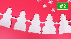 Гирлянда снеговики своими руками / Новогодняя поделка в школу / Как сделать гирлянду на Новый год