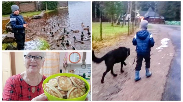 Целый день провела с внуками  и это меня радует.