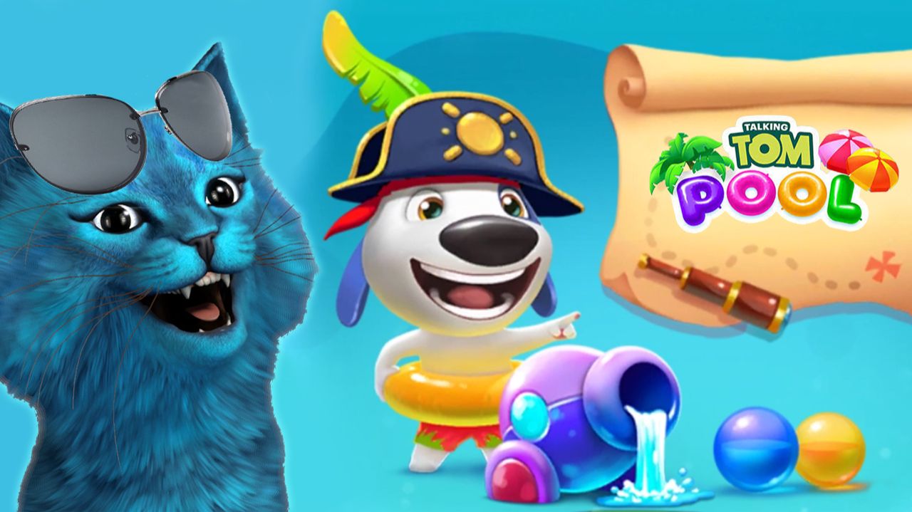 ГОВОРЯЩИЙ КОТ ТОМ АКВАПАРК #2 ПИРАТСКИЕ аттракционы Talking Tom Pool игра КОТЁНОК ЛАЙК смотреть онлайн