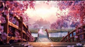 Мост влюбленных - Расслабляющая атмосфера Японии, с звуками реки и пением птиц