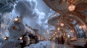 Белый поезд в Рождество