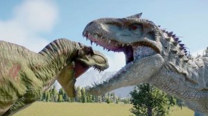 Мир Юрского периода 3. Мультики про Динозавров. Динозавры. Тиранозавр Рэкс. Индоминус. Вилацераптор.