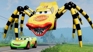 Эпический побег от Молнии Маккуина, Мака Робота Итера, Мэтра Итера_BeamNG.Drive