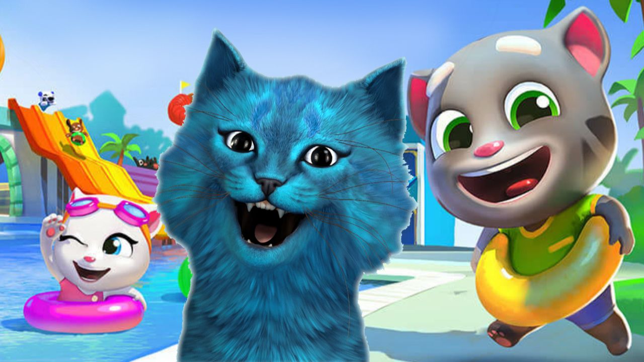 ГОВОРЯЩИЙ ТОМ АКВАПАРК #1 Анджела Хэнк Бен и Джинджер игра КОТЁНОК ЛАЙК смотреть онлайн