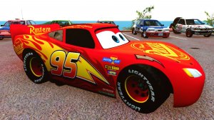 Мультик про машинки: прыжок с рампы в обрыв и крушение