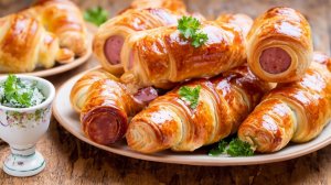 Бомбическая Закуска из Готового Слоеного Теста! Съедается за Минуту. закуска на праздничный стол.