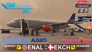 MSFS2024 ✈️ СКАНДИНАВСКИЙ ЭКСПРЕСС SAS: Олесунн(ENAL) - Копенгаген(EKCH) - Олесунн | Fenix A320