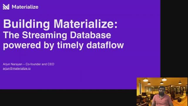 05 Materialize. A Streaming SQL Database Powered by Timely Dataflow (Arjun Narayan, Materialize смотреть онлайн