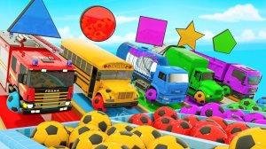 Развивашки для детей! Изучаем цвета! Раскрашиваем машинки Детские стишки и песенки для малышей