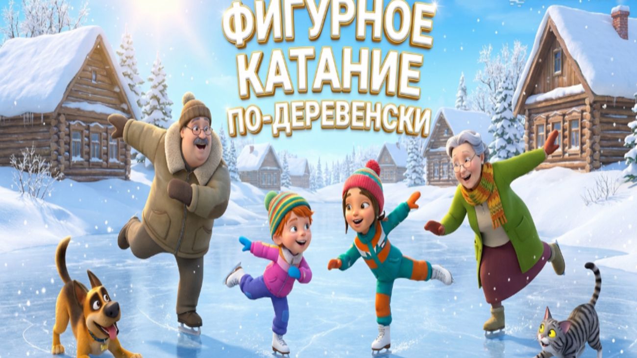 Фигурное катание по-деревенски: Жулька, Барсуня и Проша | Весёлая зимняя сказка для детей смотреть онлайн
