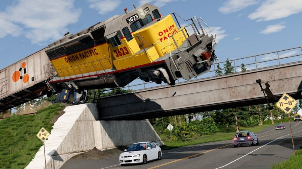 Крушения поездов😱|BeamNG.Drive|Бемиджи Драйв смотреть онлайн