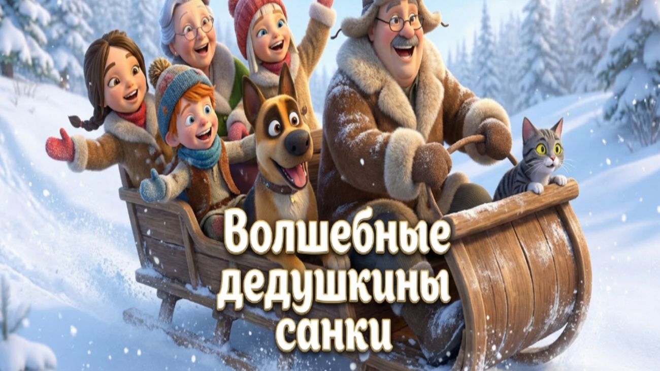 Волшебные дедушкины санки ❄️ Добрая зимняя сказка для детей | Приключения в лесу | Мульт-история смотреть онлайн
