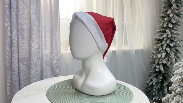 Шапка САНТА КЛАУСА с бубенчиком, 30х40 см, AAF200210