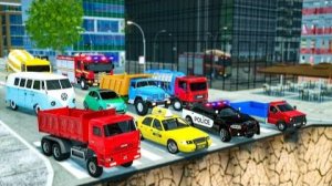 Полицейские машины в беде | Тачки против гигантской ямы | Герои колесного города (ЧМ) Мультфильм