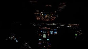 AIRBUS A330 ночная посадка из кабины пилотов✈️