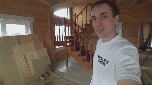 Попал на перекраску деревянной лестницы. смотреть онлайн