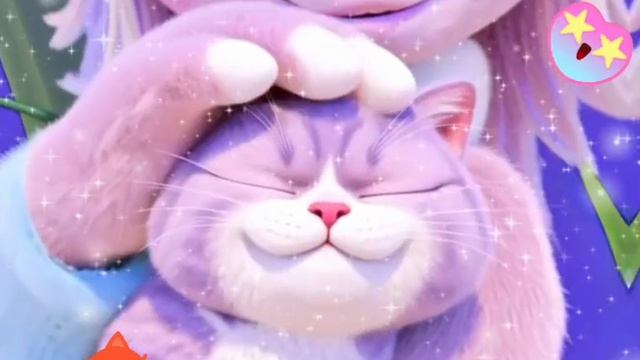 Мама ласково гладит миленькую кису 😺