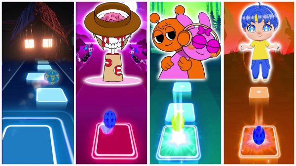 Спрунки (ASMR Sprunki) Tiles hop House Head