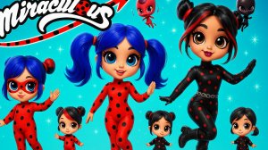 Леди Баг и Темная Леди Баг растут вместе! Поделки для Кукол ЛОЛ ОМГ!