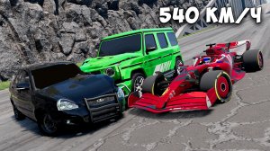 СПУСК С ГОРЫ БЕЗ ТОРМОЗОВ НА МАКСИМАЛЬНОЙ СКОРОСТИ В BEAM NG DRIVE!