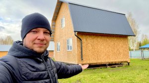 Вот так теперь выглядит наш дом! Сделал водосток для крыши!