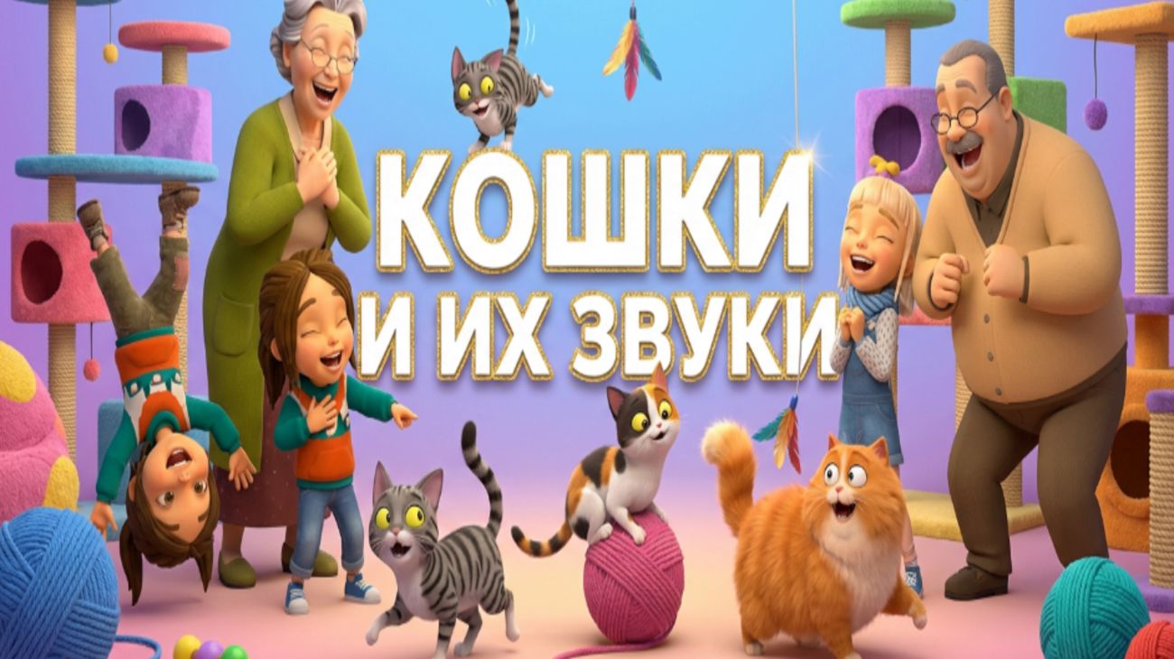 Кошки и их звуки для детей. Развивающее видео о кошках смотреть онлайн