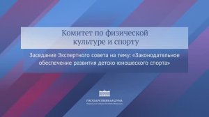 Государственная Дума заседание Комитета по физической культуре и спорту, 4 декабря 2025 года