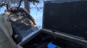 Рыбалка у таёжной речки. Завожу Лифан на буране в -39 . Дорога домой.
