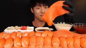 🔥🍲 Мукбанг и Mukbang : СВЕЖИЙ ЛОСОСЬ ДЛЯ ИСТИННЫХ ЦЕНИТЕЛЕЙ! 🐟 Суши и сашими | ASMR