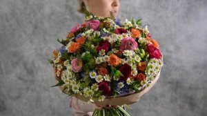 Особенности работы с букетами большого диаметра