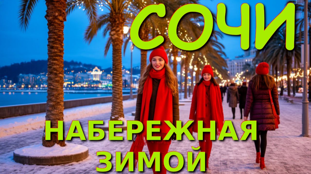 Прогулка по набережной Сочи, Сочи сегодня, Набережная Сочи, Сочи зимой, Сочи обзор, Сочи в декабре смотреть онлайн