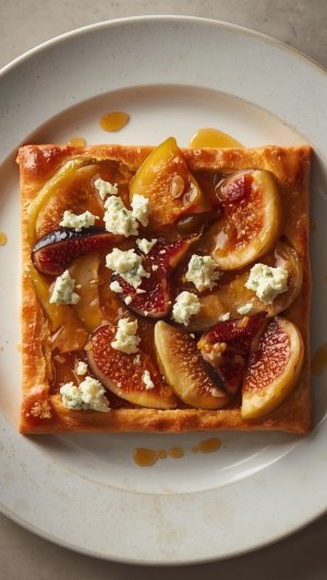 Пирог груша, сыр, инжир!