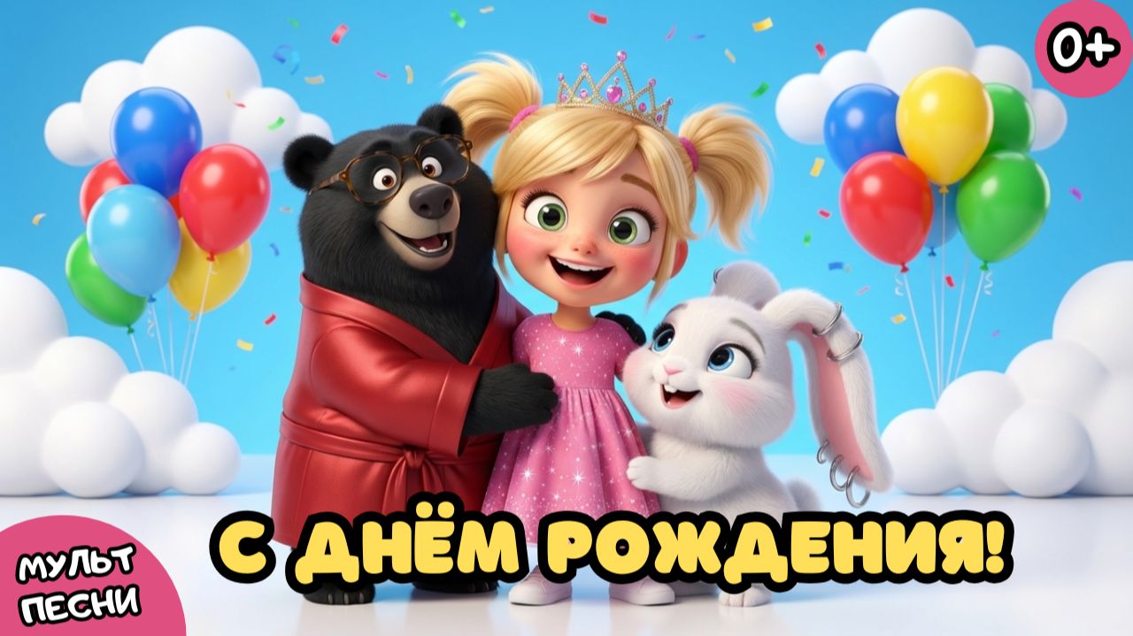 НОВАЯ ДЕТСКАЯ ПЕСНЯ - МУЛЬТИК |Поют все Зверята! | С ДНЁМ РОЖДЕНИЯ 🥳 смотреть онлайн