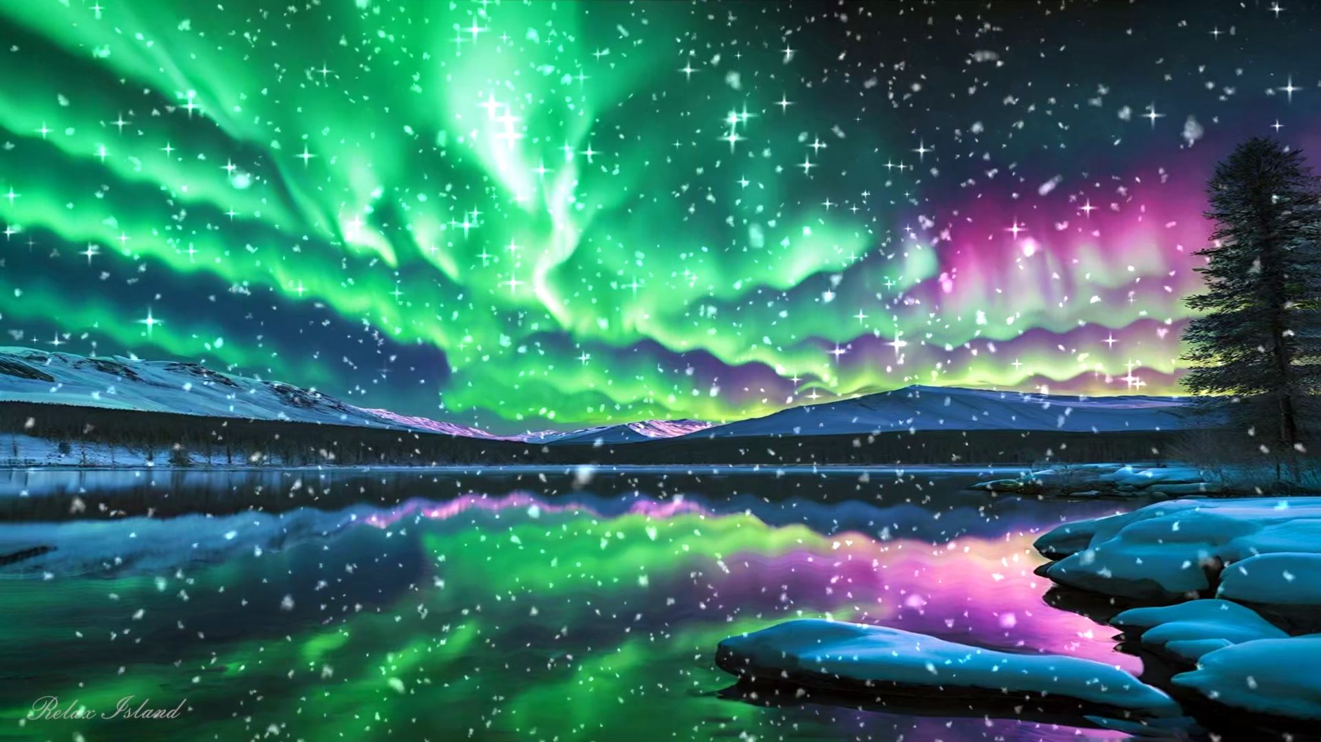 ❄️ ЗИМНЯЯ УСПОКАИВАЮЩАЯ МУЗЫКА ДЛЯ СНА И СЕВЕРНОЕ СИЯНИЕ 🎵 РАССЛАБЛЯЮЩАЯ МУЗЫКА ДЛЯ ДУШИ НА ОЗЕРЕ смотреть онлайн