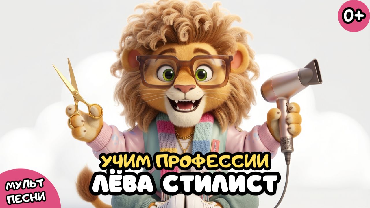 ЛЁВА-СТИЛИСТ✂️ УЧИМ ПРОФЕССИИ🦁 ДЕТСКИЕ ПЕСНИ И МУЛЬТИК