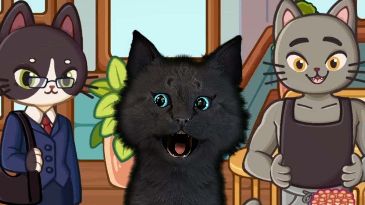 ПРИШЛИ ПОСЕТИТЕЛИ А СУПЕР КОТ НЕ КУПИЛ МОЛОКА 🐱 КАФЕ ТОЛЬКО ДЛЯ КОТОВ #2 🐱 Cats & Cups смотреть онлайн