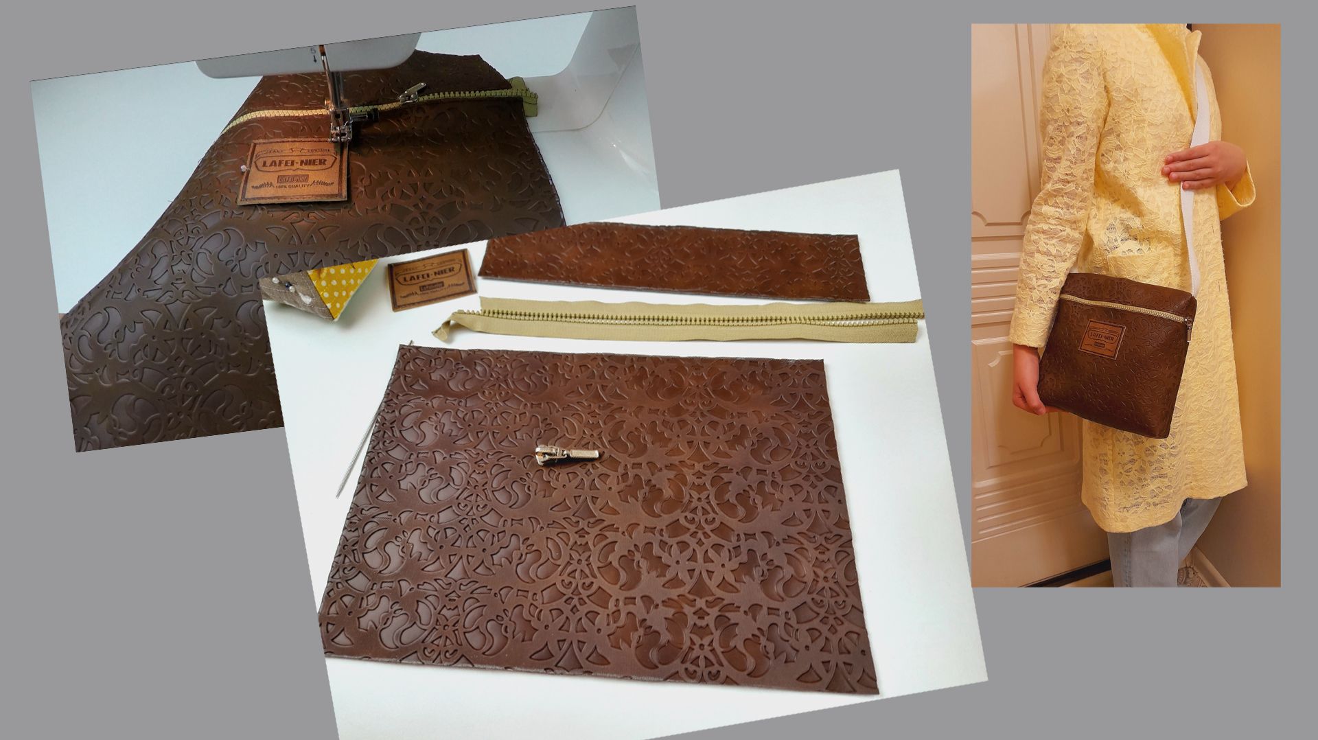 Как сшить суперстильную сумку из экокожи с тиснением за 100 рублей и 30 минут. смотреть онлайн