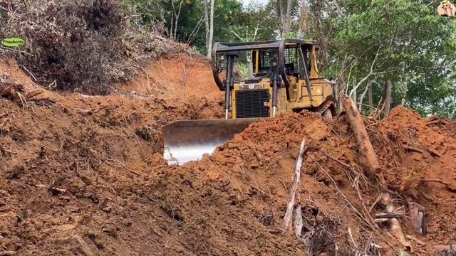 Строительство, расчистка дороги в лесу смотреть онлайн